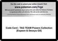 Code Card - TAG TEAM Powers Collection [Espeon & Deoxys GX]