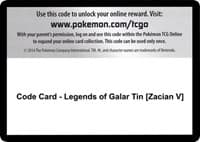 Code Card - Legends of Galar Tin [Zacian V]