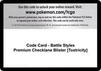 Code Card - Battle Styles Premium Checklane Blister [Toxtricity]