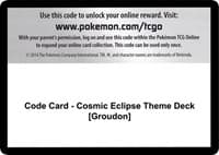Code Card - Cosmic Eclipse Theme Deck [Groudon]