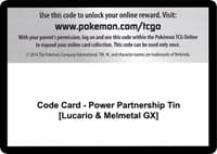 Code Card - Power Partnership Tin [Lucario & Melmetal GX]