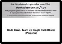 Code Card - Team Up Single Pack Blister [Pikachu]