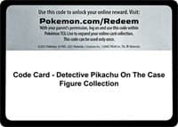 Code Card - Detective Pikachu On The Case Figure Collection