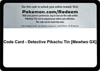 Code Card - Detective Pikachu Tin [Mewtwo GX]