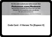 Code Card - V Heroes Tin [Espeon V]