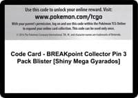 Code Card - BREAKpoint Collector Pin 3 Pack Blister [Shiny Mega Gyarados]