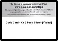 Code Card - XY 3 Pack Blister [Yveltal]