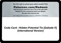 Code Card - Hidden Potential Tin [Gallade V] (International Version)