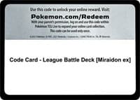 Code Card - League Battle Deck [Miraidon ex]