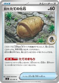 古びたたての化石