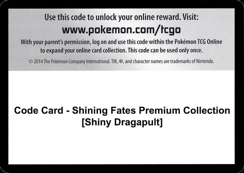 Code Card - Shining Fates Premium Collection [Shiny Dragapult]