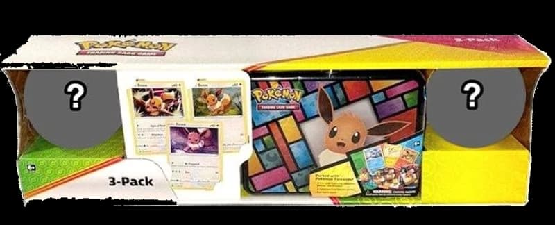 Costco Pokemon Collector 3-Pack: Eevee Treasure Chest + 2 Poke Ball Tins
