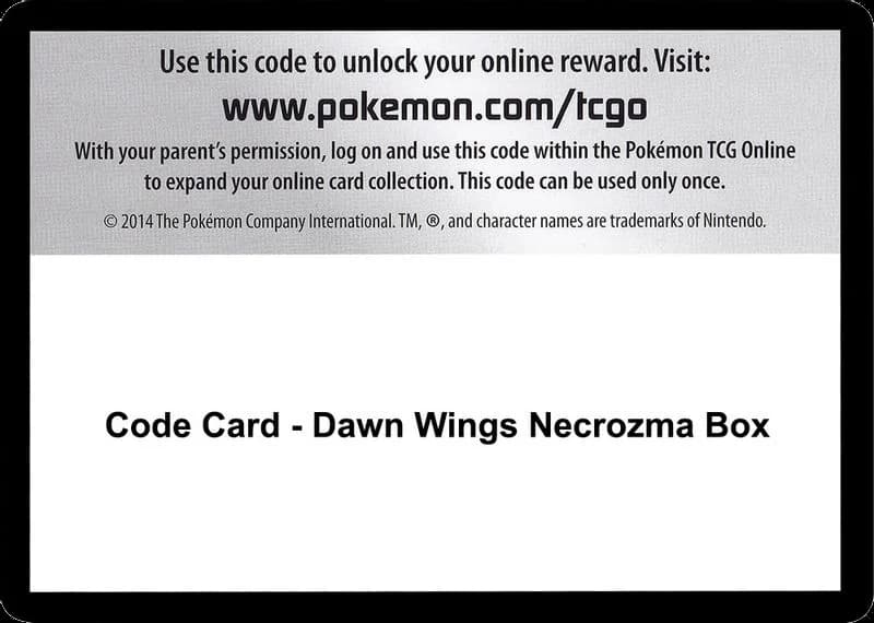Code Card - Dawn Wings Necrozma Box