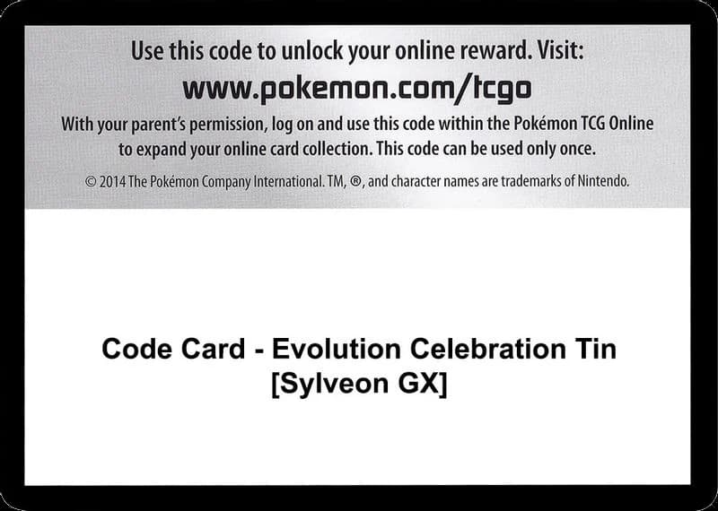 Code Card - Evolution Celebration Tin [Sylveon GX]