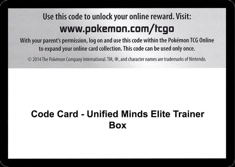 Code Card - Unified Minds Elite Trainer Box