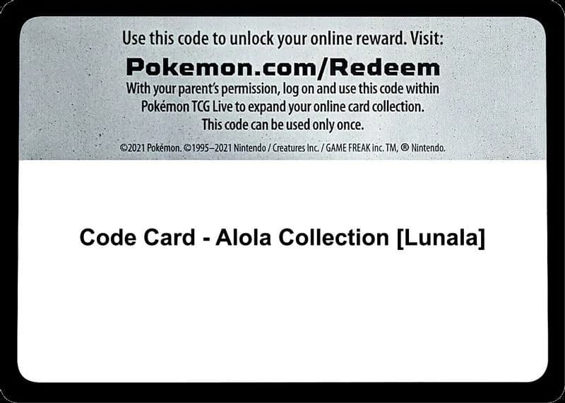 Code Card - Alola Collection [Lunala]