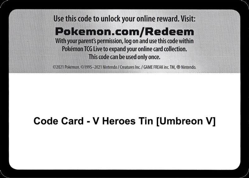 Code Card - V Heroes Tin [Umbreon V]