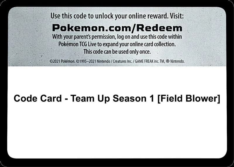 Code Card - Team Up Season 1 [Field Blower]