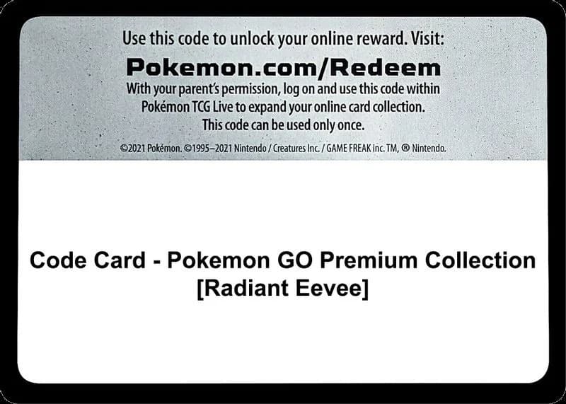 Code Card - Pokemon GO Premium Collection [Radiant Eevee]