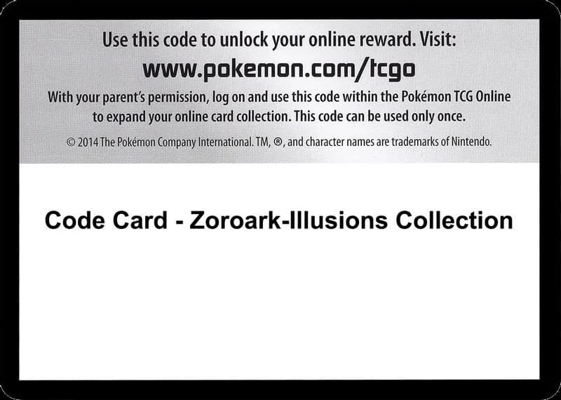 Code Card - Zoroark-Illusions Collection