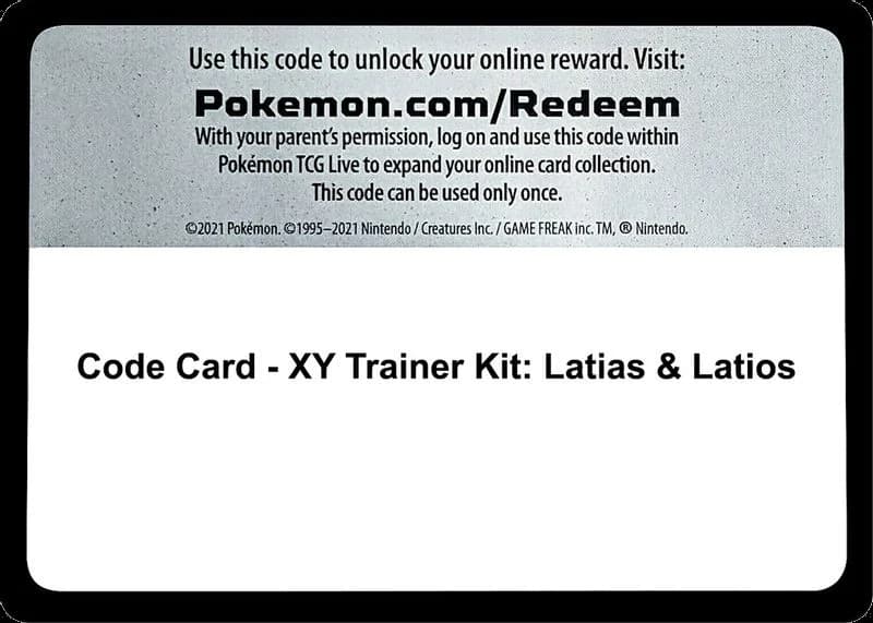 Code Card - XY Trainer Kit: Latias & Latios