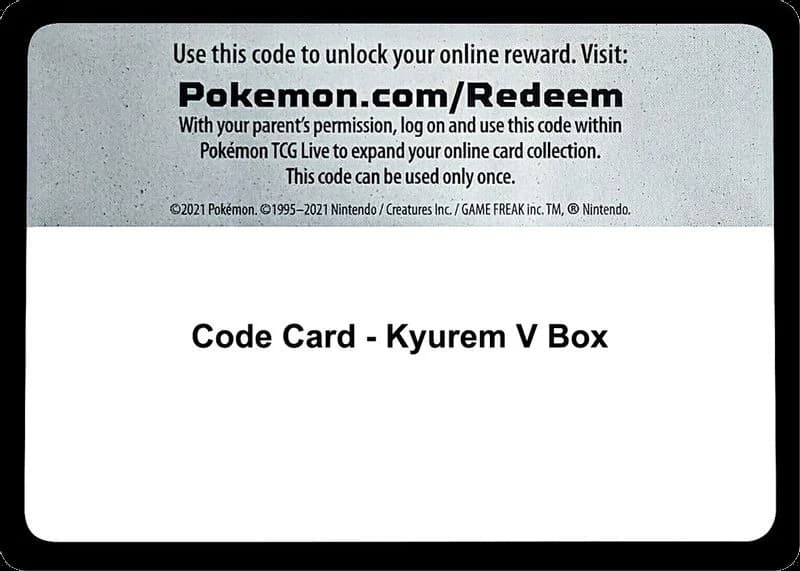 Code Card - Kyurem V Box
