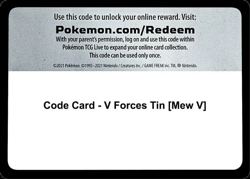 Code Card - V Forces Tin [Mew V]