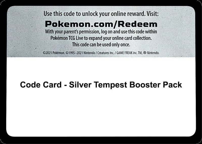 Code Card - Silver Tempest Booster Pack