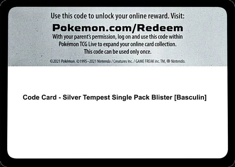 Code Card - Silver Tempest Single Pack Blister [Basculin]