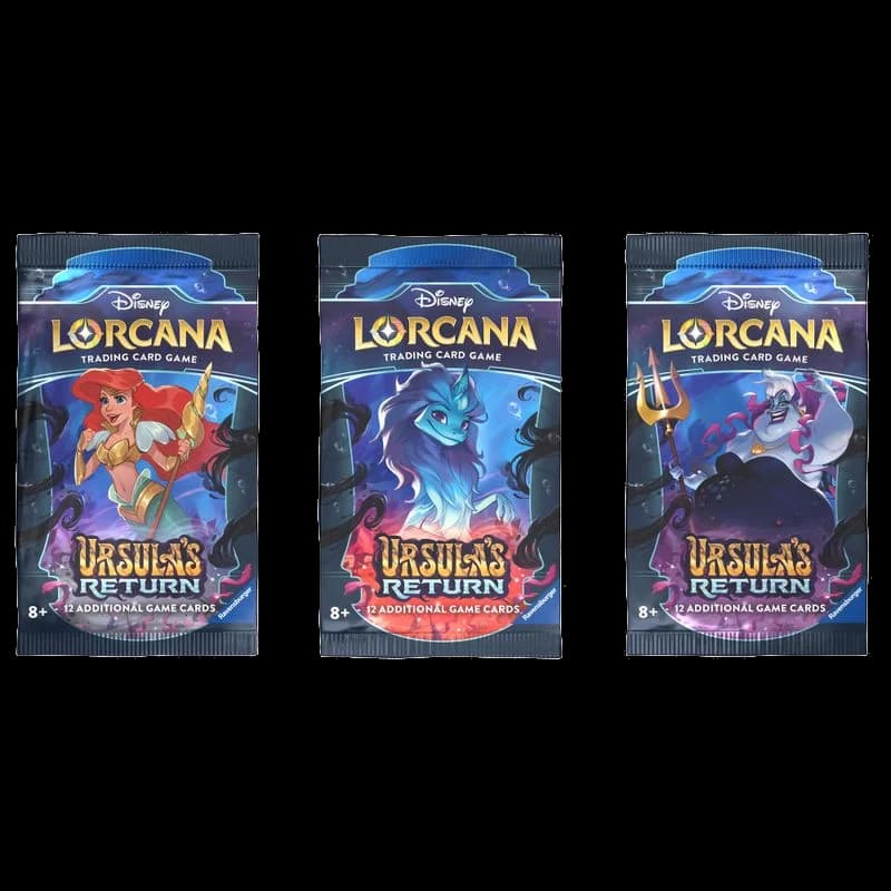 Disney Lorcana: Ursula's Return Booster Pack Art Bundle [Set of 3]
