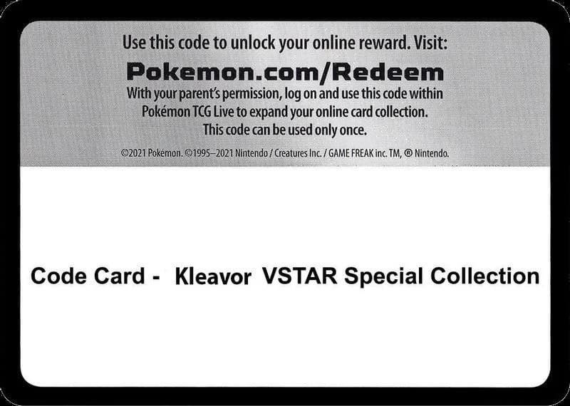 Code Card - Kleavor VSTAR Special Collection