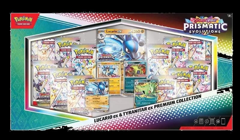 Prismatic Evolutions Lucario ex & Tyranitar ex Premium Collection (Sam's Club)