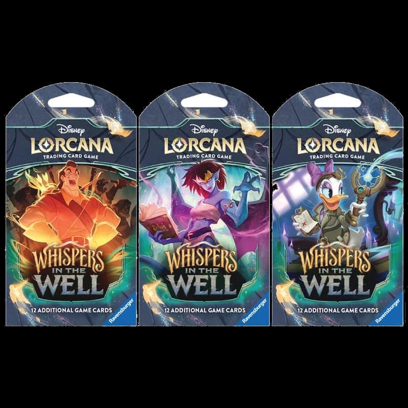 Disney Lorcana: Whispers in the Well Sleeved Booster Pack Art Bundle [Set of 3]