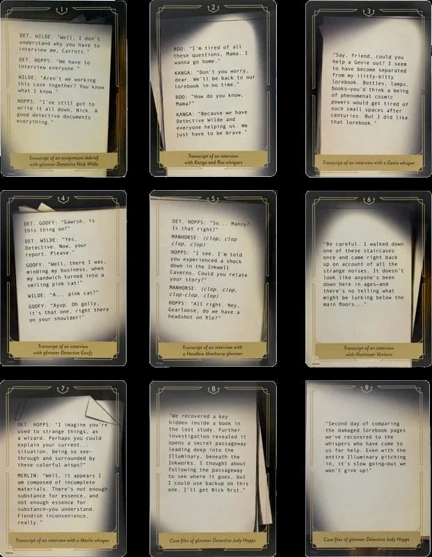 Whispers in the Well Case File Cards (Set of 18)