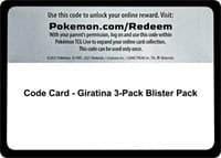 Code Card - Giratina 3-Pack Blister Pack