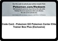 Code Card - Pokemon GO Pokemon Center Elite Trainer Box Plus (Exclusive)