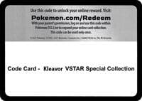 Code Card - Kleavor VSTAR Special Collection